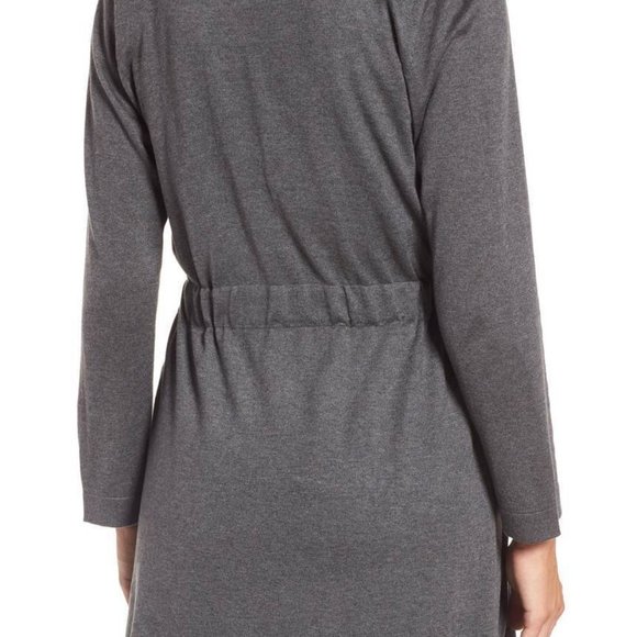 Eileen Fisher Belted Gray Open Cardigan Tencel Cotton Silk Women's Medium - Picture 3 of 11
